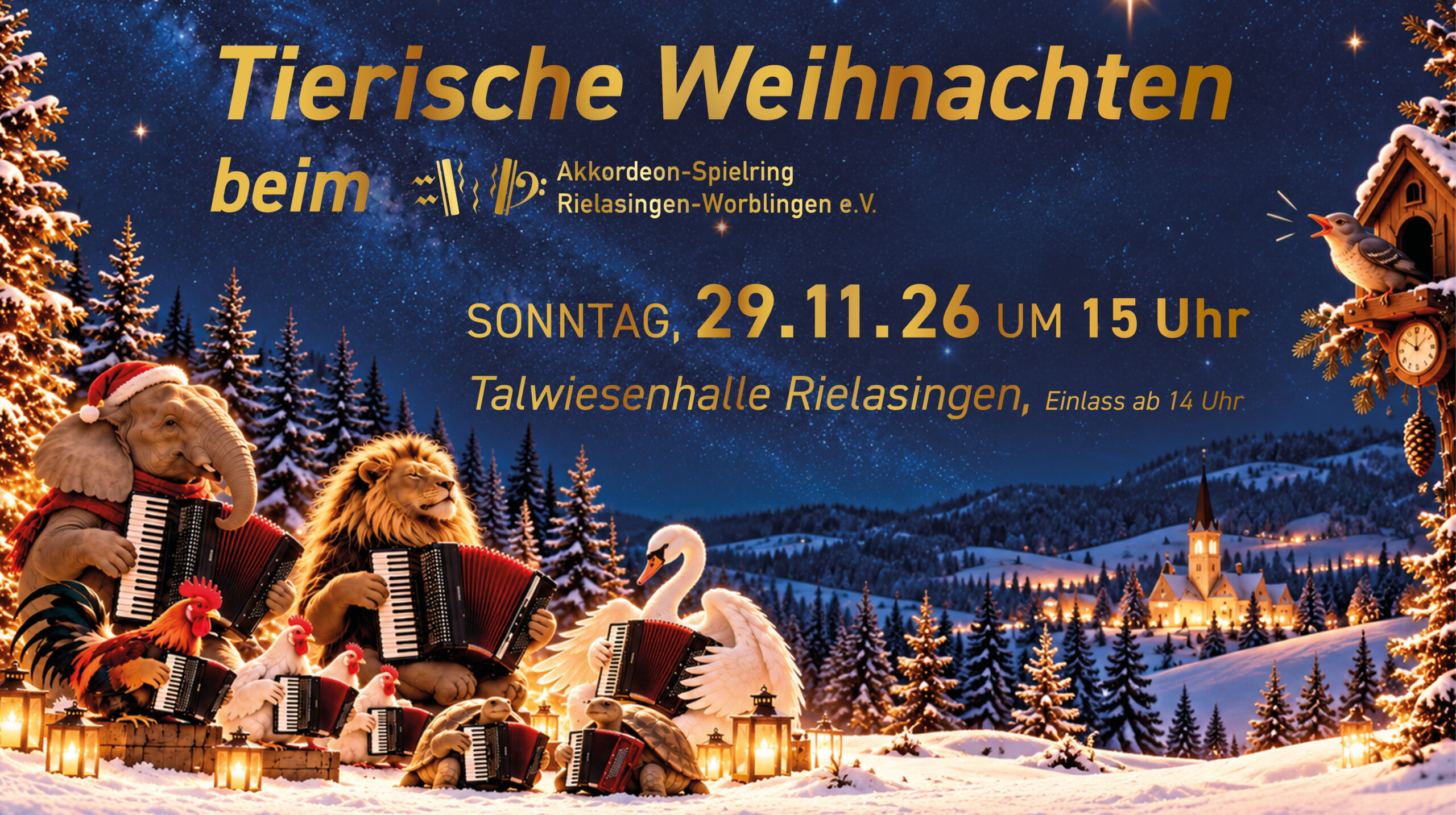 Adventskonzert 2026 –&nbsp;Tierische Weihnachten